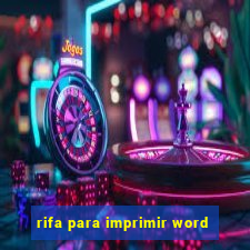 rifa para imprimir word